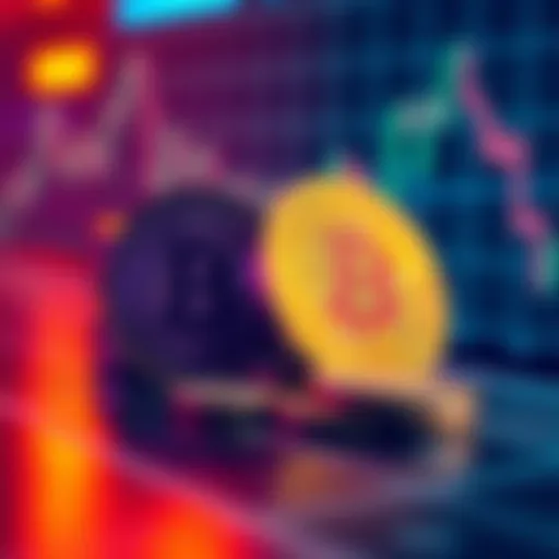 A visual representation of Bitcoin coins alongside a digital graph showing trends, highlighting the 21 million limit concept.