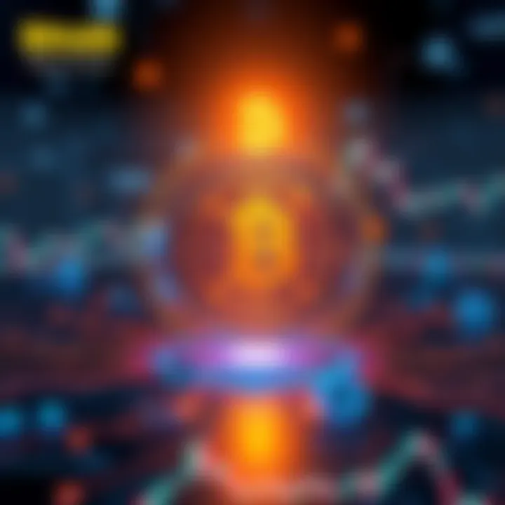 Bitcoin Concept Representation A digital representation of Bitcoin with a glowing symbol, surrounded by circuit patterns and financial graphs, illustrating its growth and impact on the economy.