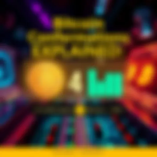 A graphic showing the difference between 4 and 6 confirmations in Bitcoin transactions with visual indicators of security levels.