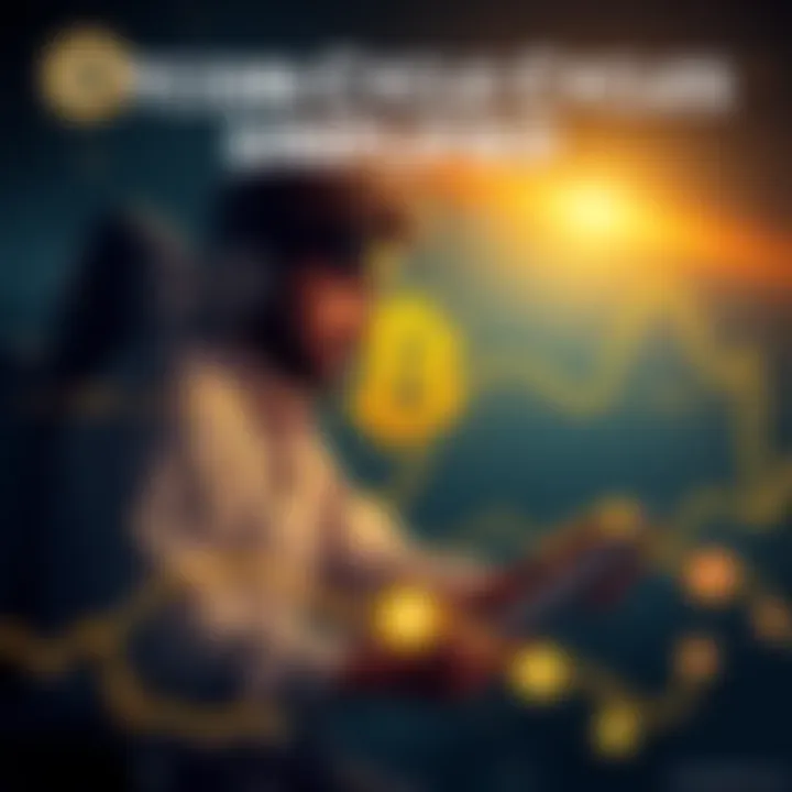 Illustration showing the basic stages of Bitcoin cycles, highlighting dollar-cost averaging and investment strategies for beginners.