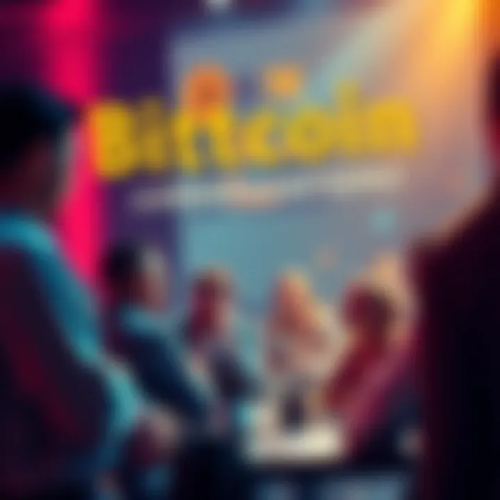A group of people engaging in lively discussions about Bitcoin, sharing insights and asking questions in a forum setting.