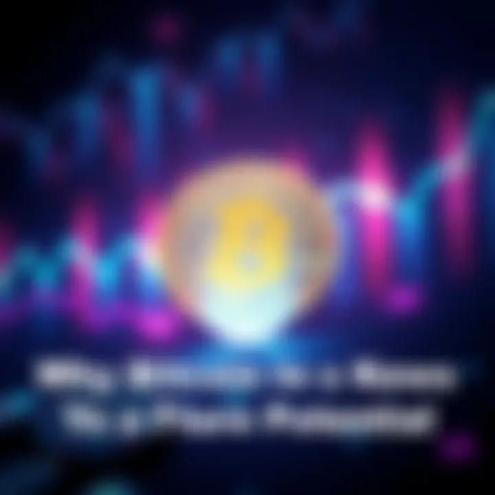 A digital illustration showing a Bitcoin symbol with rising graphs and opportunities in the background