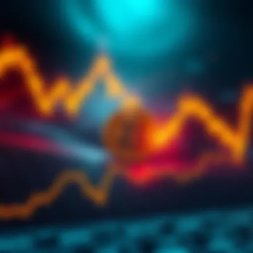 A graphic showing the Bitcoin symbol above upward-trending financial charts, representing its influence on traditional finance.