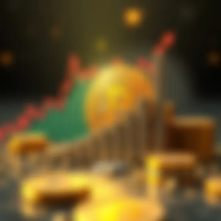 A graphic showing Bitcoin and a rising graph symbolizing growth and wealth for future generations