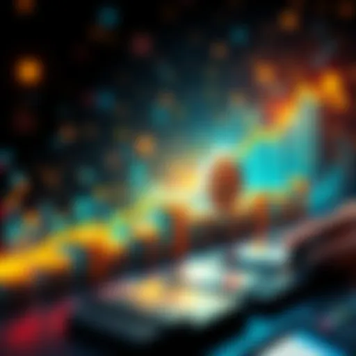 A visual timeline showing Bitcoin's growth with blocks and upward trends, representing its journey and impact in finance.