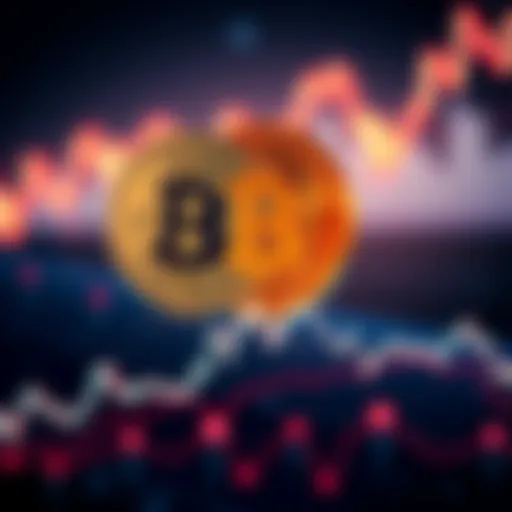 A visual showing Bitcoin and Hedera logos with a graph indicating market sentiment change