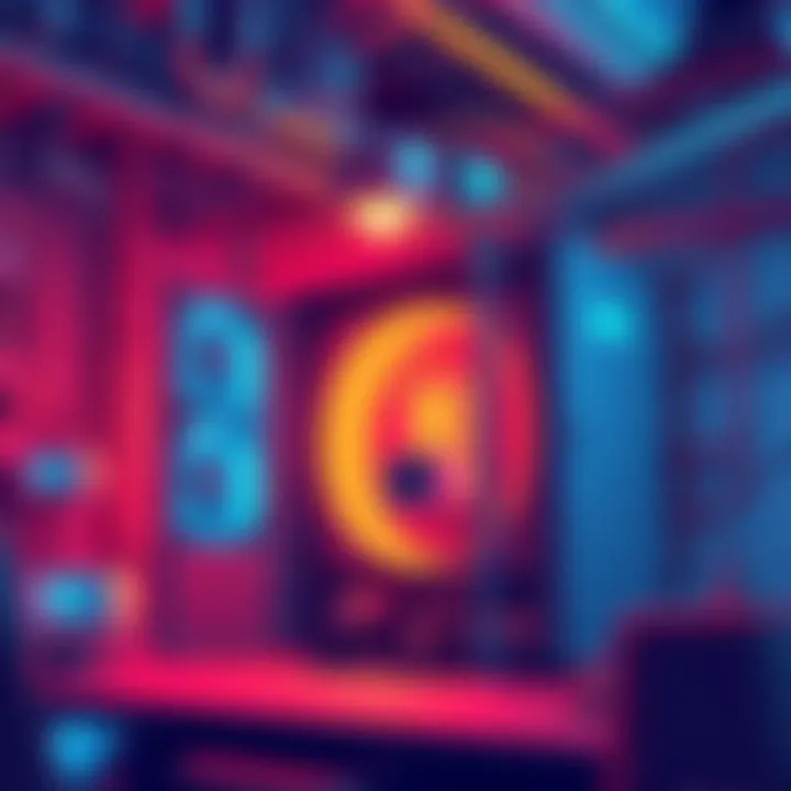 An illustration showing a Bitcoin mining rig integrated with an HVAC system, highlighting energy efficiency and modern technology.