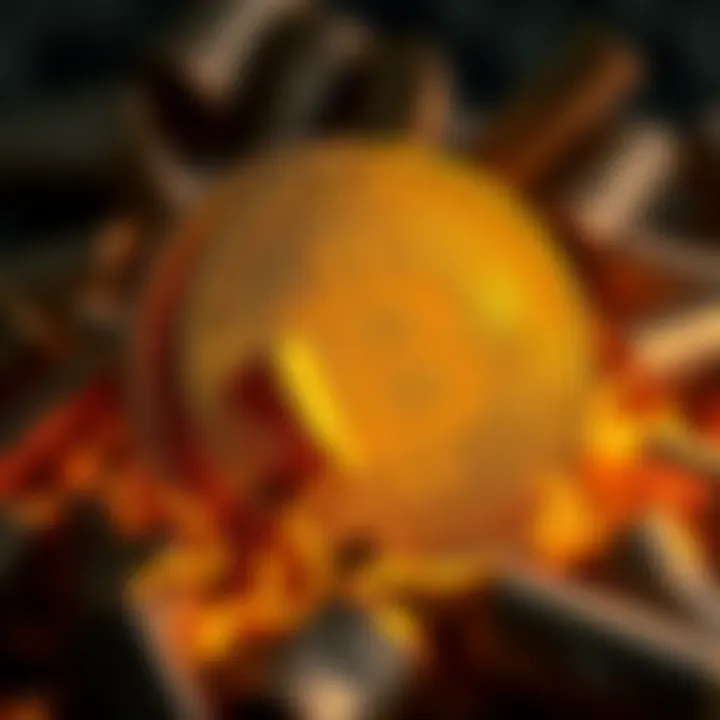 A digital representation of Bitcoin with inscriptions symbolizing free speech, featuring diverse voices and opinions.