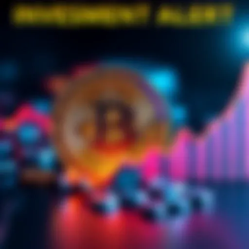 A visual representation of a Bitcoin symbol with a rising graph, indicating potential growth in value, warning investors about market changes.