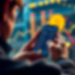 A person looking at Bitcoin prices on a smartphone with a wallet app open, showing safe purchasing options and strategies for investing.