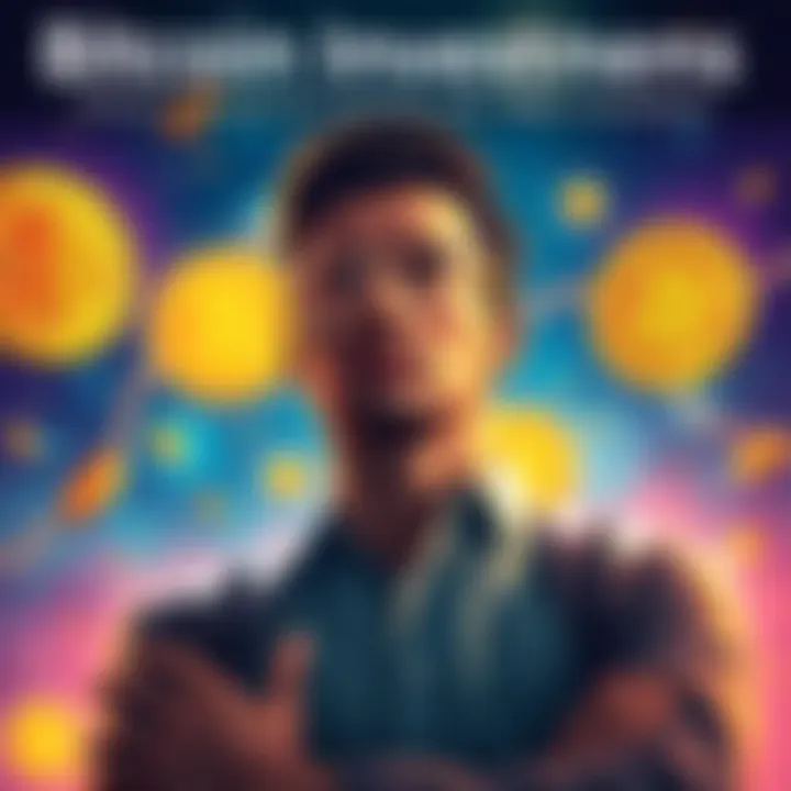 Bitcoin Investment Lessons A seasoned investor shares tips on Bitcoin, highlighting long-term holding, cold storage, and ignoring market fears. A visual representation of a person contemplating financial decisions with Bitcoin symbols around.