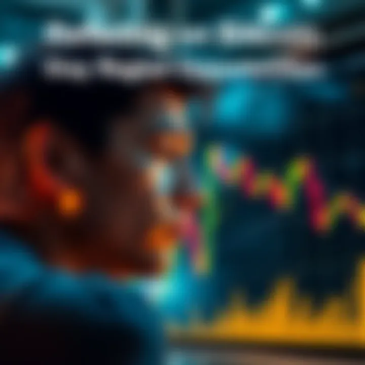 A person looking at a Bitcoin chart with a thoughtful expression, contemplating past investment choices and missed opportunities.