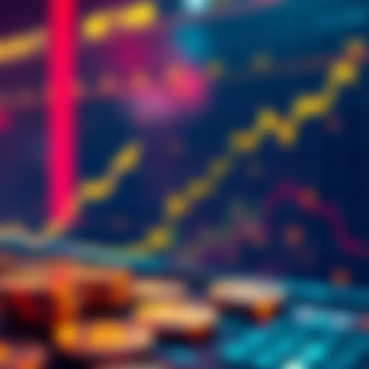 A visual representation of a fluctuating Bitcoin chart, highlighting the risks of Saylor's financial strategy as Bitcoin's value changes.