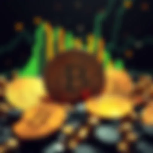 A collection of Bitcoin symbols representing wealth, freedom, and value in a digital currency context.