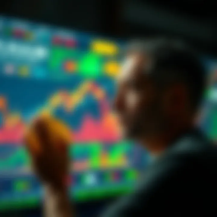 A thoughtful person looking at a Bitcoin chart on a screen, showing signs of concern about cryptocurrency's future.