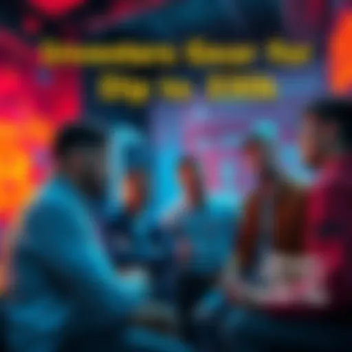 Group of investors discussing strategies for Bitcoin dip to $30K in a casual setting