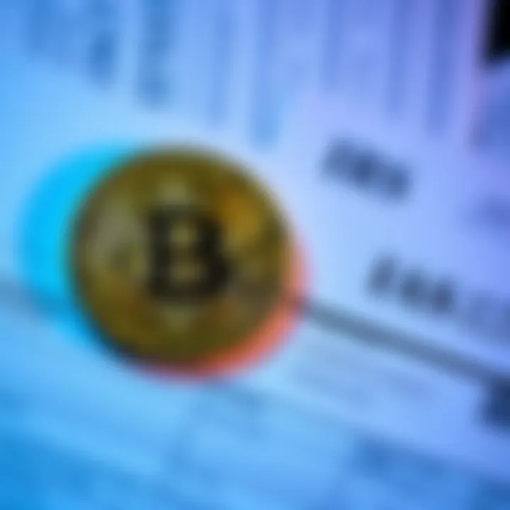 A Bitcoin coin placed next to IRS tax documents, highlighting concerns about audits for cryptocurrency owners.
