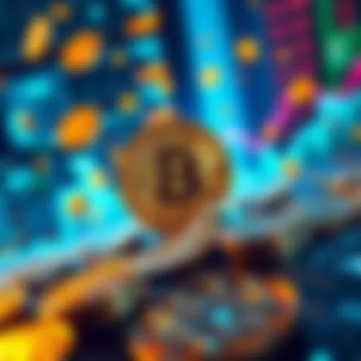 A visual representation of Bitcoin being withdrawn from cryptocurrency exchanges, showing coins moving away from a digital platform to symbolize market changes.