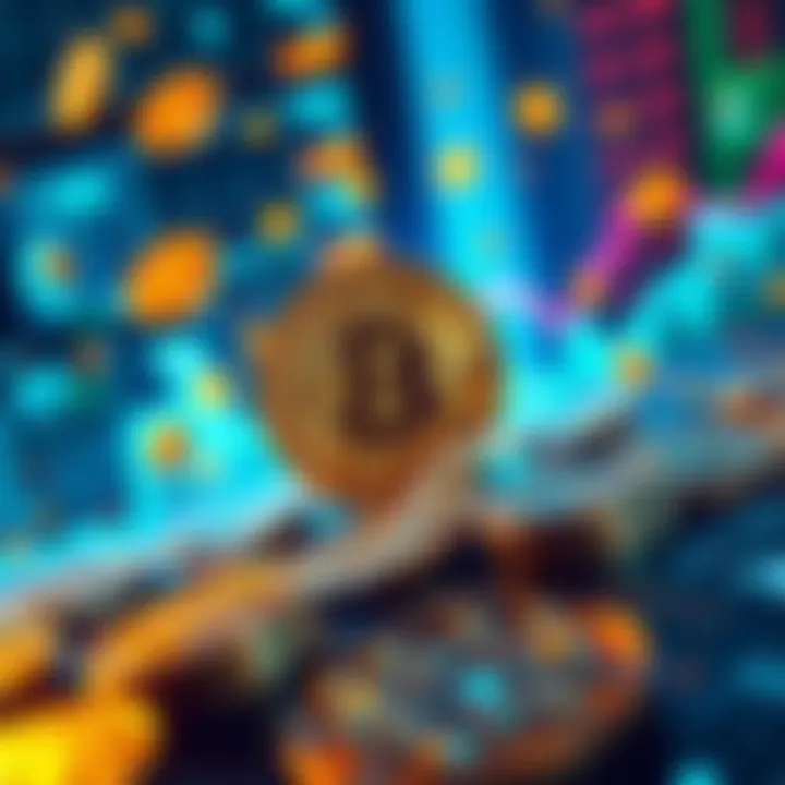 Bitcoin Leaving Exchanges A visual representation of Bitcoin being withdrawn from cryptocurrency exchanges, showing coins moving away from a digital platform to symbolize market changes.