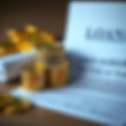 Close-up of stacked Bitcoin coins beside a document labeled loan agreement, representing the risks of using Bitcoin for loans