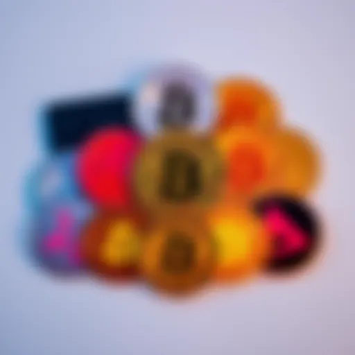 A collection of different Bitcoin logos displayed together for easy access