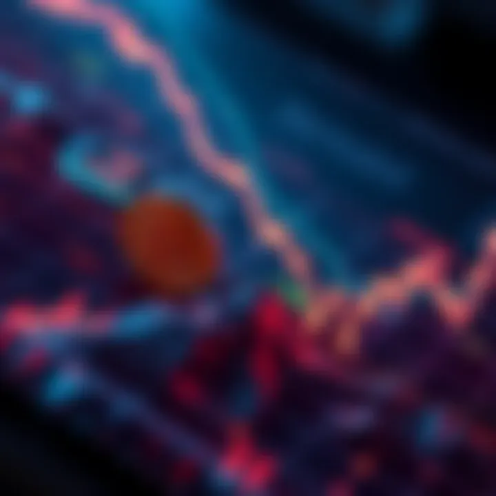 Graph showing Bitcoin price decline with a downward trend line