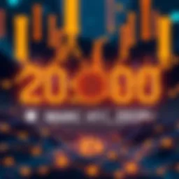 A graphic showing a countdown to the 20 million Bitcoin milestone with a Bitcoin symbol and a calendar date of March 12, 2026.
