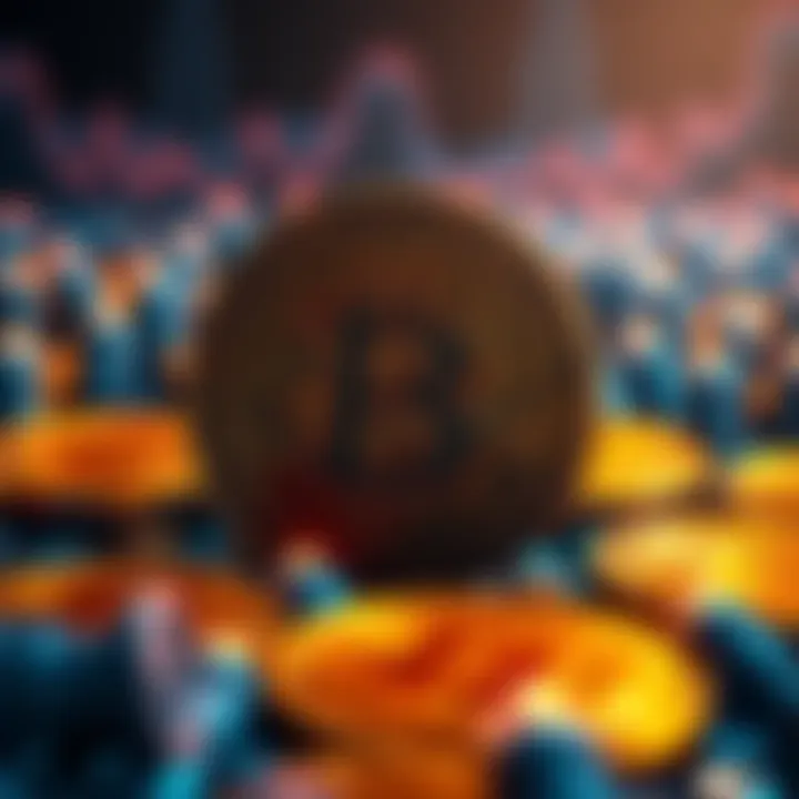 Bitcoin Mining Future A digital illustration showing Bitcoin symbols with transaction fee icons, representing a future without block rewards.