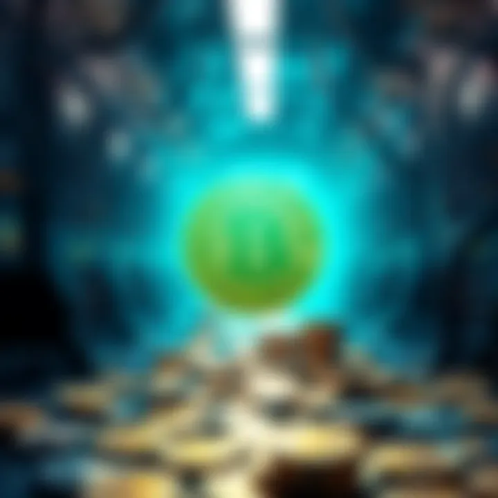 A visual representation of Bitcoin being mined, with digital coins and mining equipment, celebrating 20 million Bitcoins mined and the Cypherpunk's Manifesto anniversary.