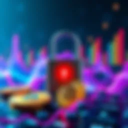 A visual representation of Bitcoin mixers symbolizing privacy in digital transactions, featuring a lock and Bitcoin logos.