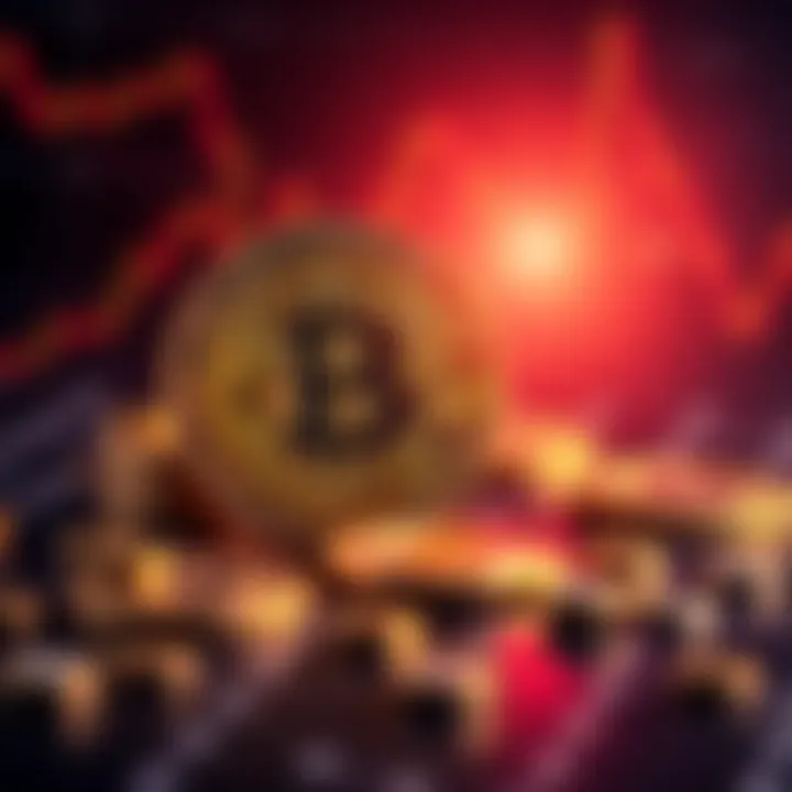 Bitcoin and MSTR Shares Concept A visual representation of Bitcoin coins alongside preferred shares of MSTR, symbolizing a financial strategy blending dividends with cryptocurrency investments.