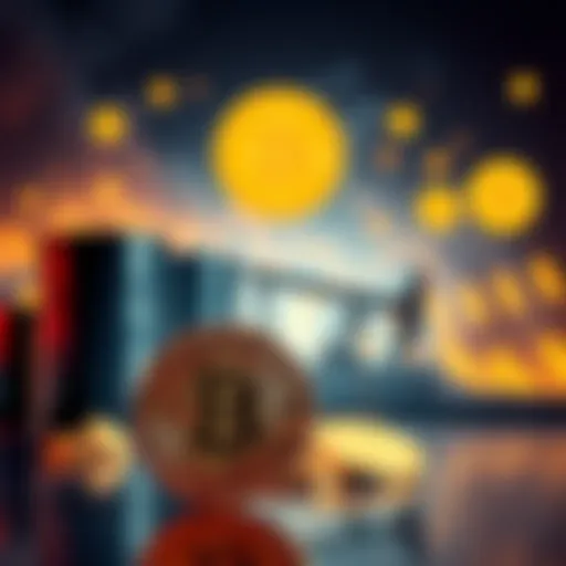 A visual representation of Bitcoin gaining popularity in oil trade, with oil barrels and Bitcoin symbols in the background.