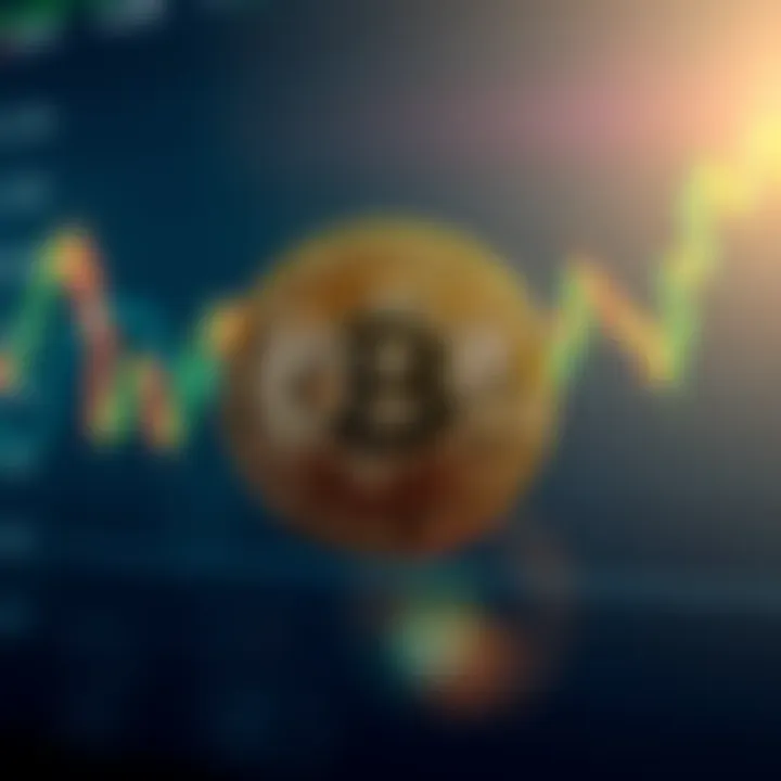 Bitcoin at $20 A visual representation of Bitcoin's price at $20, showing a digital coin with the Bitcoin symbol in the center and a graph depicting market trends in the background.