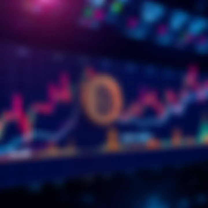 A line chart showing Bitcoin's price trend with upward trajectory and bullish indicators
