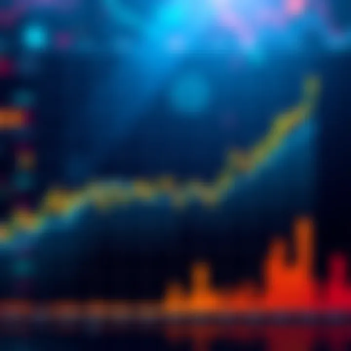 Bitcoin Price Chart A graph showing Bitcoin's price fluctuations with an upward trend and downward dips, indicating market changes over time.