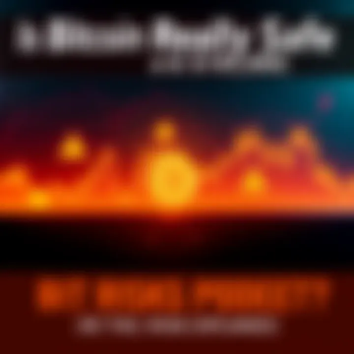 A line graph showing Bitcoin's price reaching $105,000 with warning signs around it, highlighting investment risks.