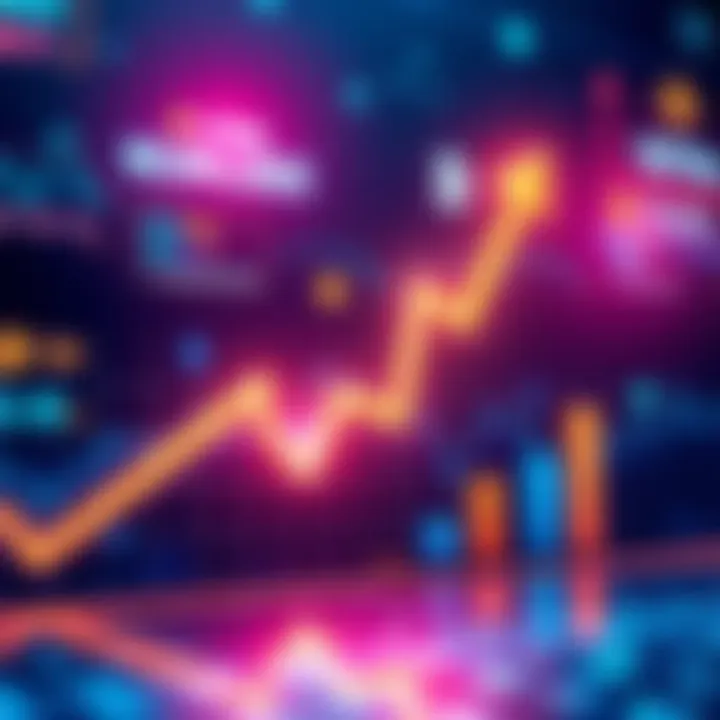 A rising Bitcoin price chart showing significant growth, with a bullish trend and upward arrows indicating confidence in future values.