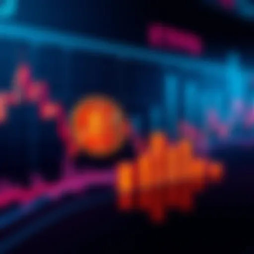 A graph showing Bitcoin price fluctuations alongside symbols representing equity firms, illustrating the relationship between ETF investments and Bitcoin's price volatility.