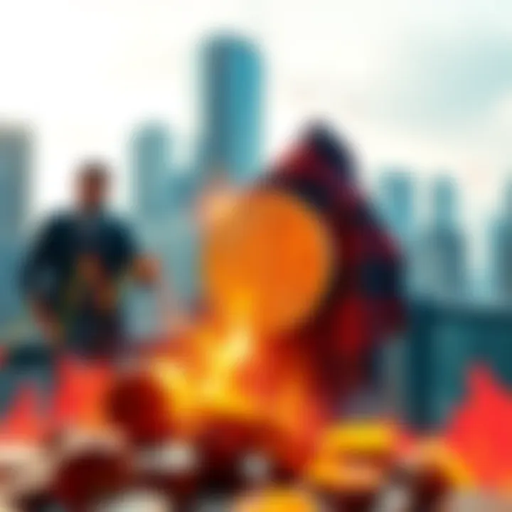 Graph showing Bitcoin price dropping below fire sale threshold with investors analyzing the market