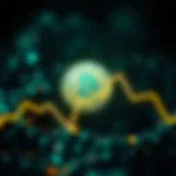 A graphic showing the Bitcoin logo with a downward trend line, symbolizing the recent decline in value