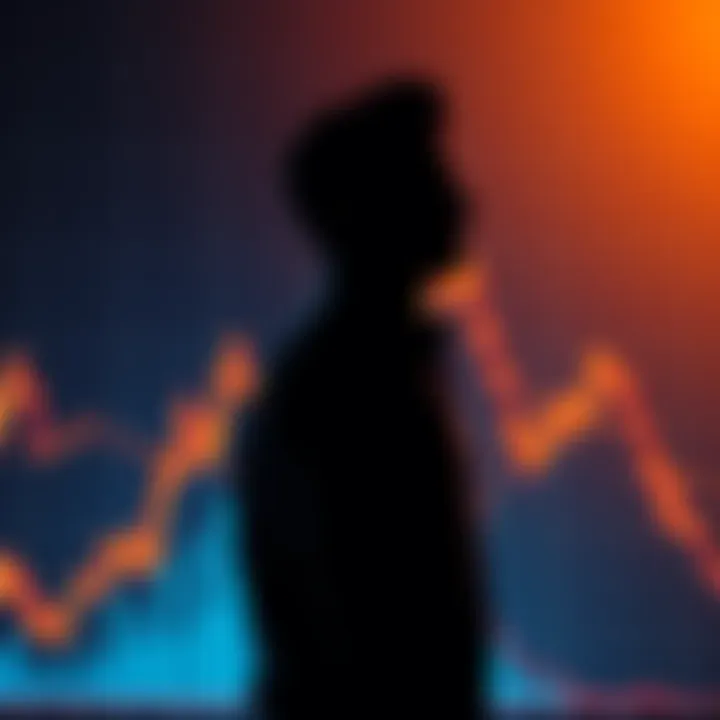 Bitcoin Price Drop Graph showing Bitcoin's price drop to $82K, with a silhouette of Andrew Tate looking distressed, symbolizing market liquidations.