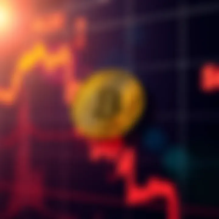 Chart showing Bitcoin price nearing $36,000 with downward trend