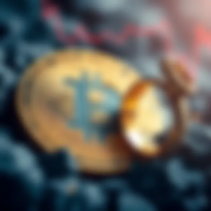 Bitcoin Price Drops Amid Wedding Predictions A graphical representation of Bitcoin's price decline with a wedding ring symbolizing future predictions for Q4 2032