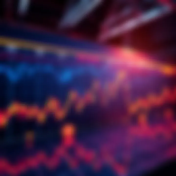 A chart showing Bitcoin's price bouncing dramatically up and down, reflecting sudden changes linked to President Trump's news.