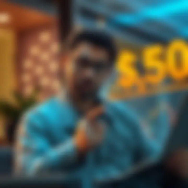 A local analyst discussing Bitcoin's potential drop to $10,000, looking concerned and pointing at a graph showing declining trends.