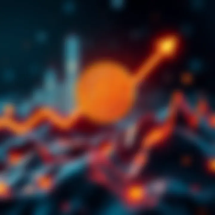 A graphic showing Bitcoin soaring up towards $100k with a positive market trend symbolized by arrows and charts