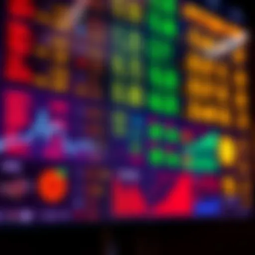 Various Bitcoin price predictions displayed on a digital board