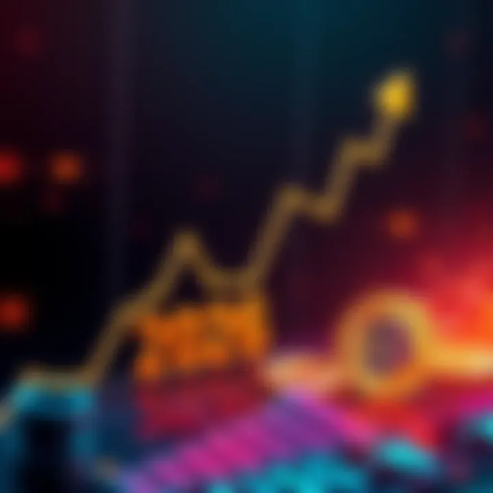 Graphic showing upward trend of Bitcoin prices with 200K and 150K markers