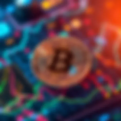 A digital representation of Bitcoin's logo with a price chart showing stability around $70,000 and hints of market fluctuation.