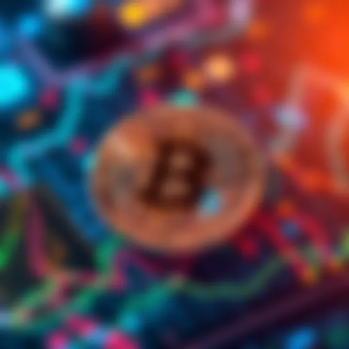 A digital representation of Bitcoin's logo with a price chart showing stability around $70,000 and hints of market fluctuation.